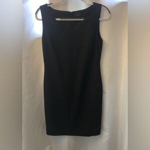 Worthington Black Dress Lined Sleeveless size 6 Chiffon Feel Cap Sleeves
